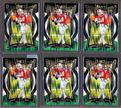 (11) 2024Drake Maye Select Черно-желтый Ударный Переливающийся No 27 MVP PATRIOTS - Изображение 1 из 2