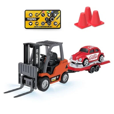 1:64 HG4 244 Half Metal RC Forklift Mechanism Complete Set Trailer Pull Back Car - Image 1 of 3