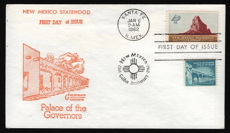 #1191 4c Nuevo México-Combo, Goldcraft FDC **CUALQUIER 5 = ENVÍO GRATUITO** Foto 1 de 1