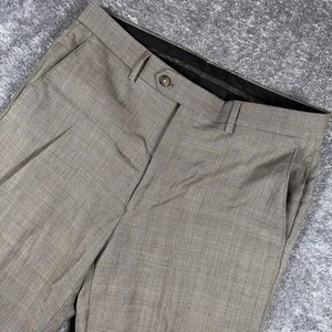 Lauren Ralph Lauren Pants Mens 32x32 Brown Plaid 100% Wool Dress Slacks - Picture 1 of 10