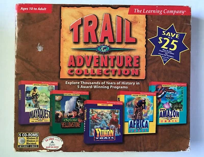 The Learning Company Trail Adventure Collection 5 CDs History Social Studies NEW - Image 1 of 4