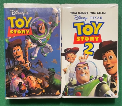 Disney Pixar Lot of 2 VHS Toy Story 1 and Toy Story 2 Clamshell - Image 1 of 2