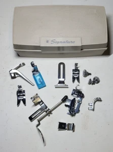 Vintage Signature Attachments for Sewing Machine w Plastic Case - Picture 1 of 4
