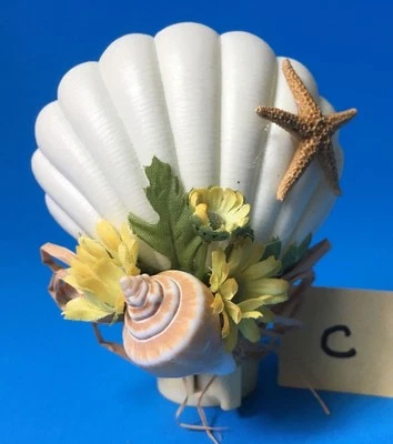 Luz nocturna Seashell con flores diseños surtidos plástico hecha a mano Foto 1 de 4
