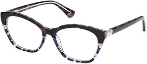 Marciano By Guess GM0376 056 Blue Havana Cat Eye Eyeglasses Frame 54-16-145 - Picture 1 of 2