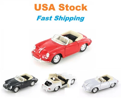 Porsche 356B Convertible Welly Diecast Modelo Coche de Juguete 7.25", 1:24  Foto 1 de 4