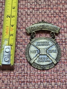 NRA Pro Marksman Award Medaille Abzeichen Pin Vintage Natl Gewehr Assn Junior Division - Bild 1 von 3