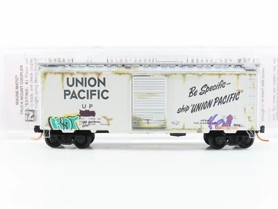 N Micro-Trains MTL 02044756 UP Union Pacific 40' Box Car #903658 w/ Graffiti - Image 1 of 4