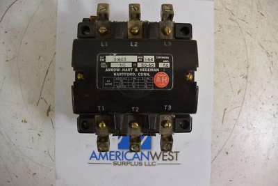 Arrow Hart 31603 3Ph Contactor w/ 110 volt coil - tested - Image 1 of 4