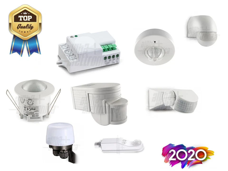 Sensore di Movimento Alpha Infrarossi IR PIR Microonde per Lampadine Luci LED - Immagine 1 di 1