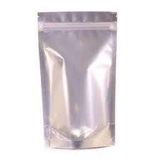 50 Silve/Clear 5x8.5 Aluminum Foil Pouches Mylar Zip Bags Smell Proof 6.7 mil