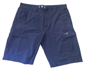 Helly Hansen Mens Cargo Shorts Quick Dry Ebony/Dark Gray Outdoors Hiking Sz 38” - Picture 1 of 11