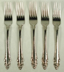 5 horquillas de cena barrocas gorham inox perforadas - Imagen 1 de 3