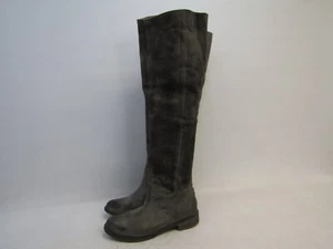 Boutique 9 Womens Sz 10 Distressed Dark Gray Suede 22" Shaft Knee High Boots - Picture 1 of 11