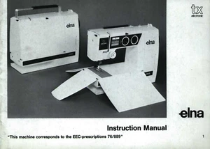 Elna TX Electronic Class 57 Instruction Manual: Spiral Bound 48 Pages - Picture 1 of 3