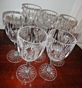 MIKASA OLD DUBLIN CRYSTAL GERMANY 8 GOBLET WINE GLASSES  6 1/2"T X 2 6/8"D - Picture 1 of 18