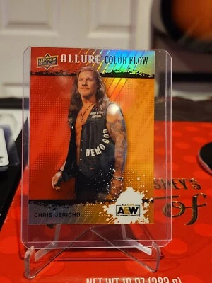 Chris Jericho Aew 2022 Upperdeck Allure Red Orange Color Flow Trading Card #r-47 - Image 1 of 2