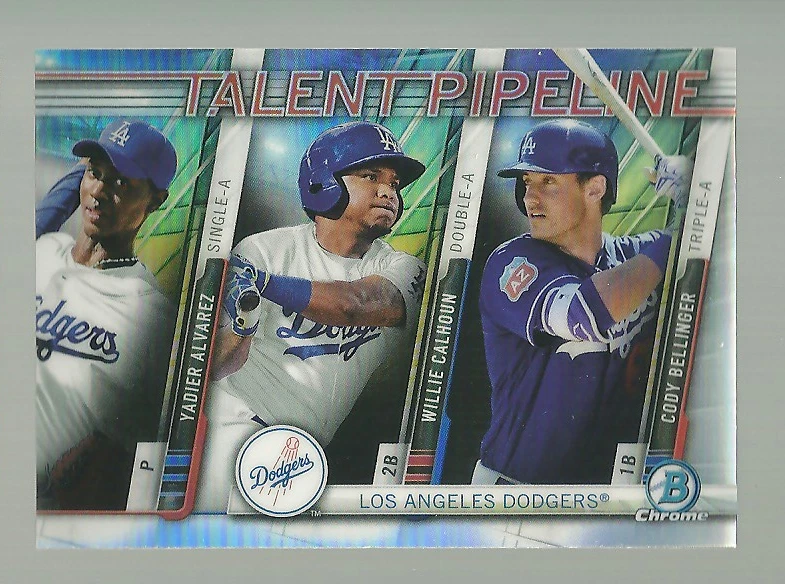Cody Bellinger 2017 Topps Talent Pipeline #TP-LAD Willie Calhoun Yadier Alvarez - Image 1 of 2