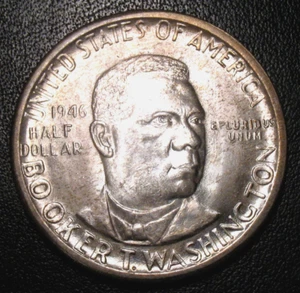 OLD US COINS SILVER MS BU UNC 1946 D BOOKER T. WASHINGTON HALF DOLLAR 50C - Picture 1 of 2