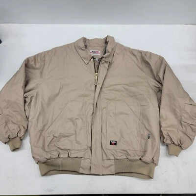 WALLS FR Flame Resistant Itex Insulated Work Jacket Coat Heavy Beige Mens 5XL - Image 1 of 4