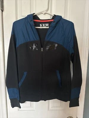 Толстовка с капюшоном Heidi Klum For New Balance средняя черная и синяя  - Изображение 1 из 4