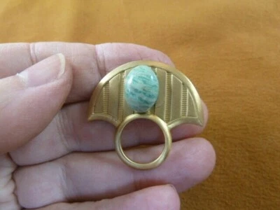 (E796-3) Paraguas a Rayas Amazonita Verde Pin Colgante Porta Insignia Identificación Foto 1 de 2