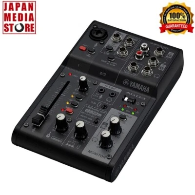 YAMAHA AG03MK2 B Black 3ch Live Streaming Mixer USB Audio Interface NEW with BOX - Image 1 of 4