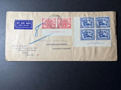 1945 Australia Airmail Cover NSW to Paris France WWII Victory - Image 1 of 2