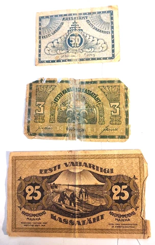 Estonia 1919 Banknote set P-42, 43  ,47 Cover