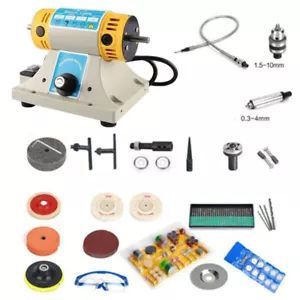 110/220V Jewelry Cleaner Rock Polishing Buffer Machine Bench Lathe Polisher 350W - Picture 1 of 5