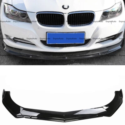 Alerón labial divisor negro brillante para parachoques delantero serie BMW M3 M4 M5 M6 Z4 Foto 1 de 4
