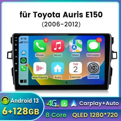 JUNSUN Android 14 128GB Autoradio Für Toyota Auris E150 2006-2012 Carplay GPS Navi WIFI