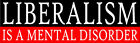 Liberalism is a Mental Disorder Conservative Funny Bumper Sticker Decal 065