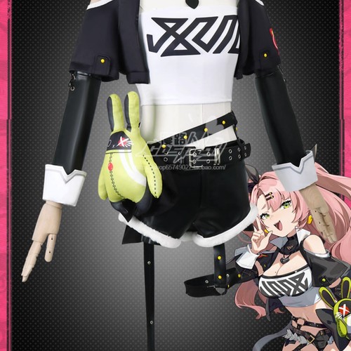 VETEMENTS Gioco ZZZ Zenless Zone Zero Nicole Demara Costume Cappotto Tubo Top con Accessori Parrucca