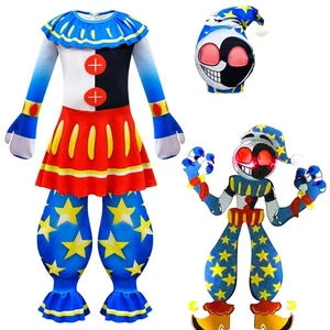 Christmas Sundrop Fnaf Moondrop Boss Clown Children's Role Playing Costume - Picture 1 of 12