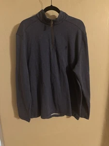 G.H. Bass & Co Blue Men’s Quarter Zip Sweatshirt Size XL - Picture 1 of 4