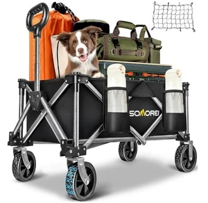 Collapsible Foldable Wagon Beach Cart - Large Capacity and Heavy Duty Folding... - Picture 1 of 5