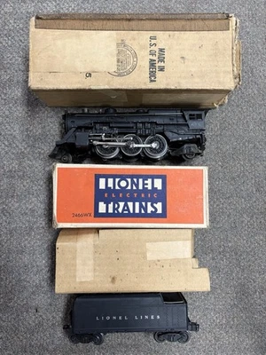 + Lionel Postwar O Gauge 675 2-6-2 Steam Locomotive 2466WX Tender w/ Boxes - Image 1 of 4