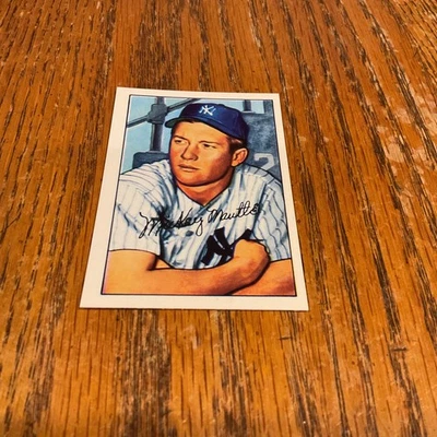 1987 Mickey Mantle 1951 Bowman Glossy Reprint Card # 101 - Image 1 of 4
