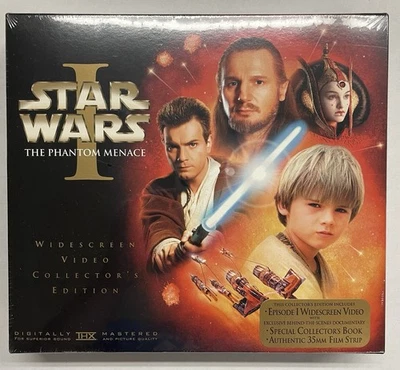 Star Wars Phantom Menace Widescreen Collector’s Ed (VHS) w/Book 35mm Film Strip — 第 1/4 张图片