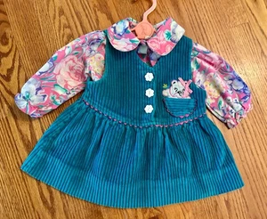 Bebé Niña Pana Jersey y Blusa, Otoño, Invierno, Vintage - Imagen 1 de 12