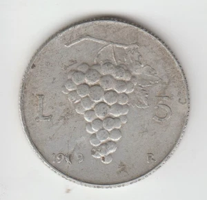 ITALIA REPUBBLICA 5 LIRE UVA 1949 CON ERRORE SUL 4 DELLA DATA - Imagen 1 de 2