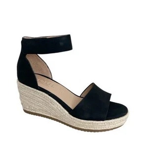 Sandalias de cuña Soul Naturalizer Oakley con correa al tobillo negras talla 8M - Imagen 1 de 5