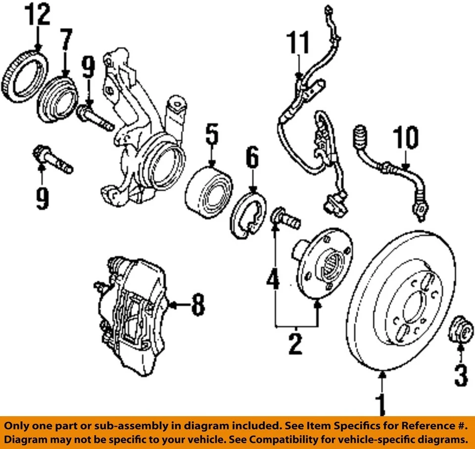 Componentes de freno de suspensión delantera Ford OEM 91-03 Escort - Perno de pinza 1S4Z2386AA Foto 1 de 1