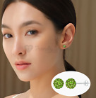 Green Surgical Steel 5Mm Sparkle Crystal Ball Pave Ear Studs Earrings Jewellery