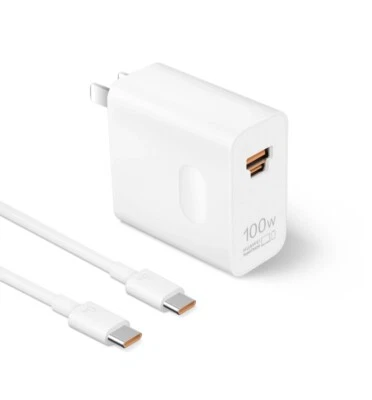 HUAWEI SuperCharge Max 100W Wall Charger With Cable For Mate60 50 40 Matepad pro - Image 1 of 4