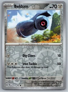 NM Beldum 113/162 Reverse Holo Temporal Forces Pokemon 2024 - Picture 1 of 2
