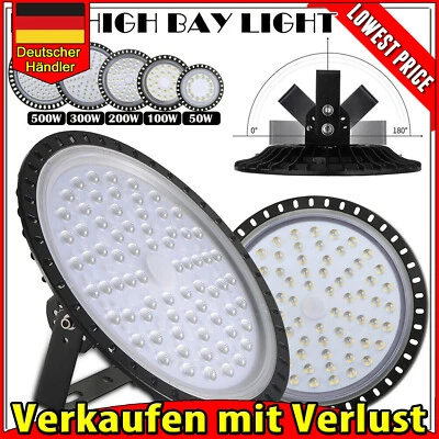 UFO LED Hallenbeleuchtung Industrielampe Hallenstrahler Hallenleuchte High Bay - Bild 1 von 4