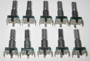 10 X Alps Rotary Encoder w/ Momentary Switch - 30 Detent / 360 Degrees PC Mount - Picture 1 of 7