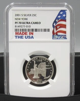 2001 S New York Silver NGC PF 70 UCAM - Image 1 of 3